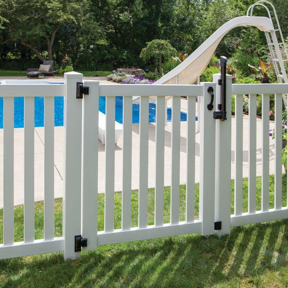Barrette Outdoor Living White Vinyl Gate