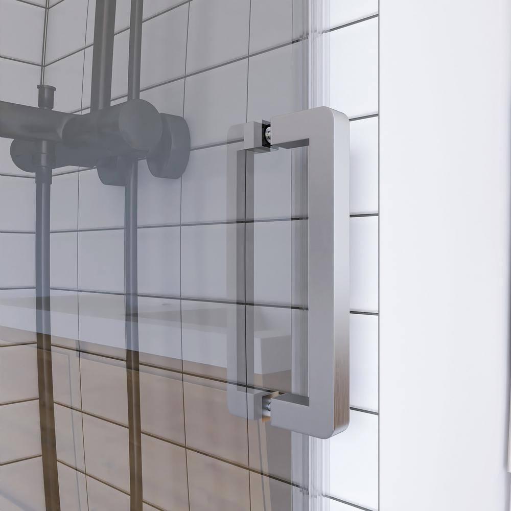 56"-60 ‘W x 75’ Aluminum Framed Single Slide Design Shower Door