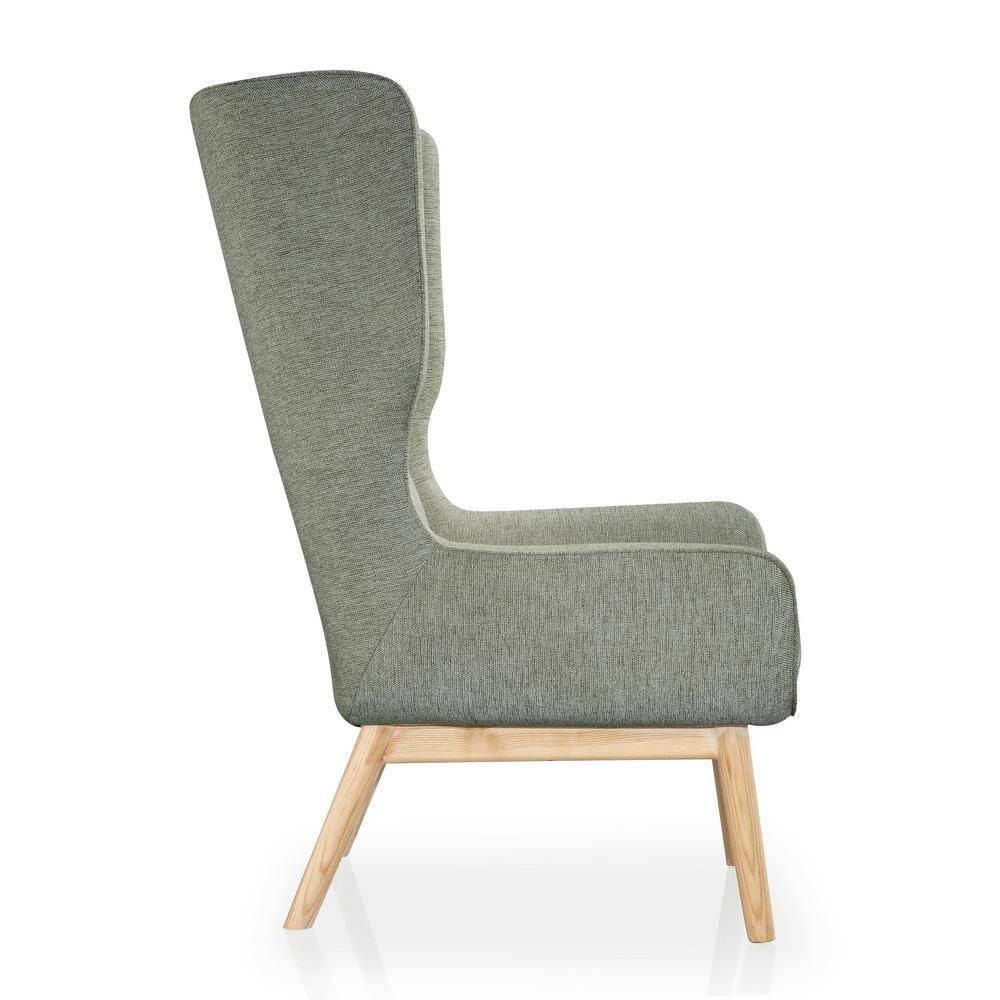 Sampson Graphite and Natural Twill Accent Chair