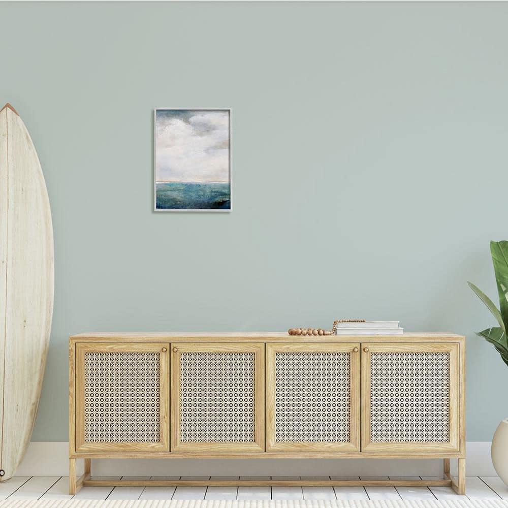 Stupell Industries Abstract Ocean Horizon Line Nautical Water Cloudy Sky, 16 x 20,Design by Karen Hale