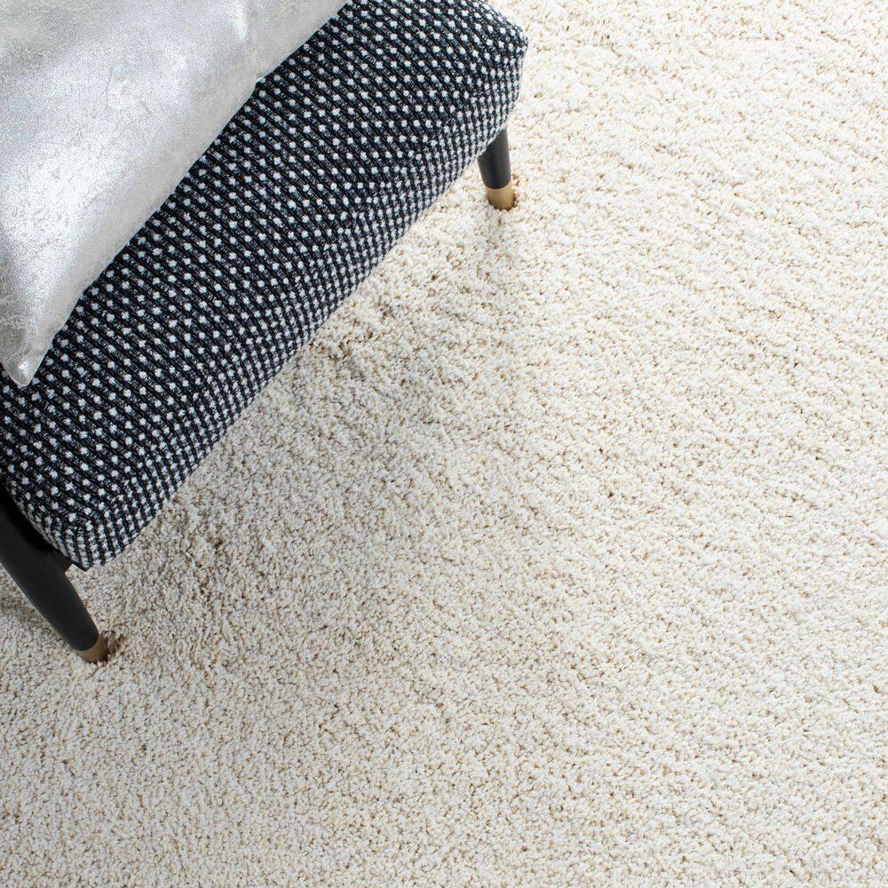 Milan Shag SG180 Power Loomed Indoor Area Rug - Ivory - 7'x7' - Safavieh