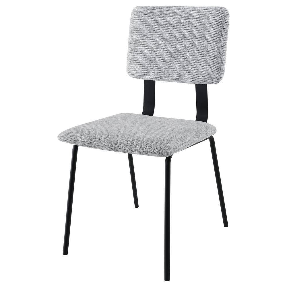 Coaster Calla Contemporary Fabric Upholstered Dining Side Chair in Gray
