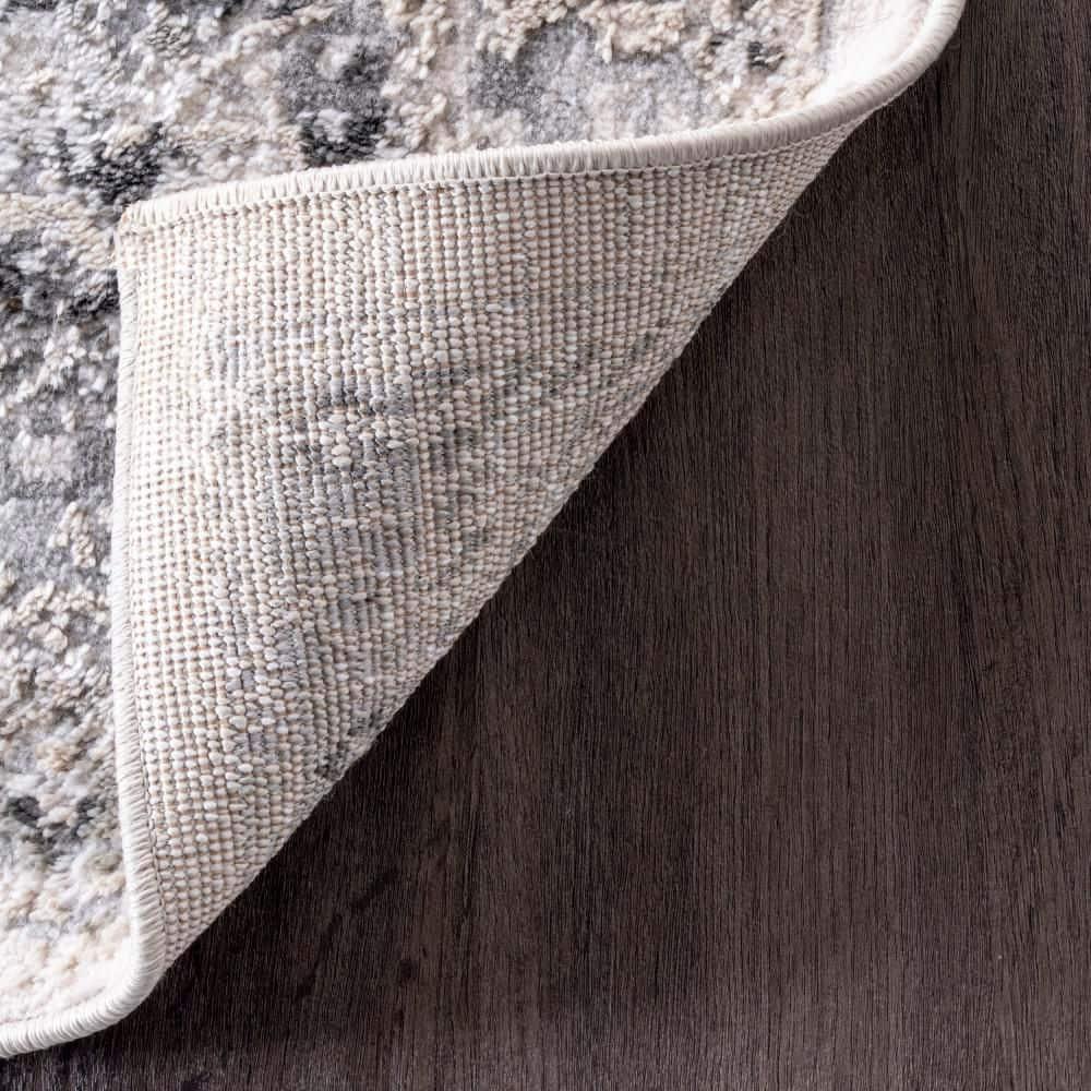 Nuloom Madisson Medallion 2x8 Runner Indoor Area Rug for Living Room Bedroom Dining Room Entryway Hallway Kitchen, Grey/Ivory