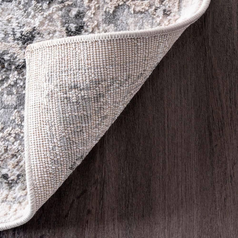 Nuloom Madisson Medallion 4x6 Indoor Area Rug for Living Room Bedroom Dining Room Kitchen, Grey/Ivory