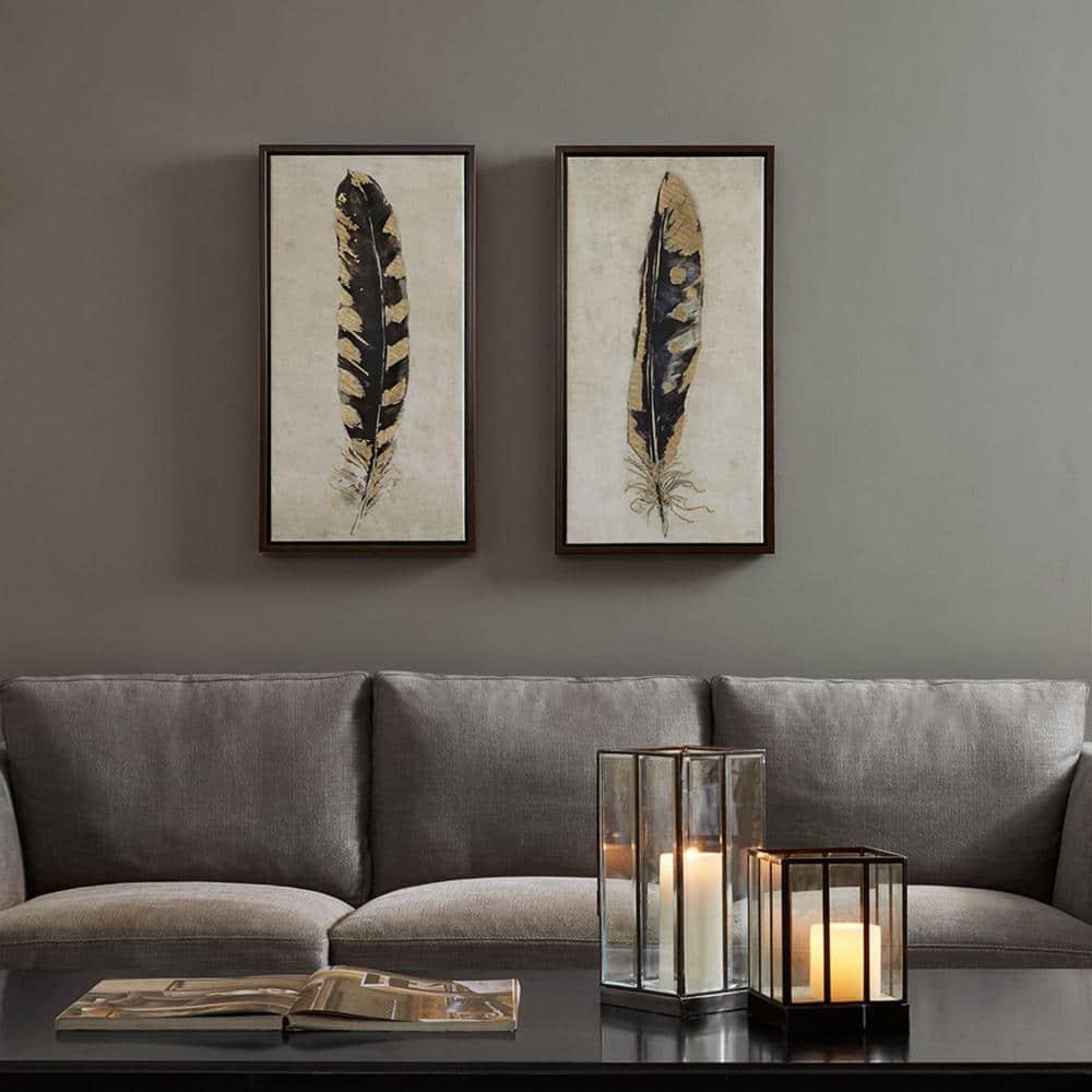 HLILish Gold Foil 2-Piece Canvas Wall Art Set