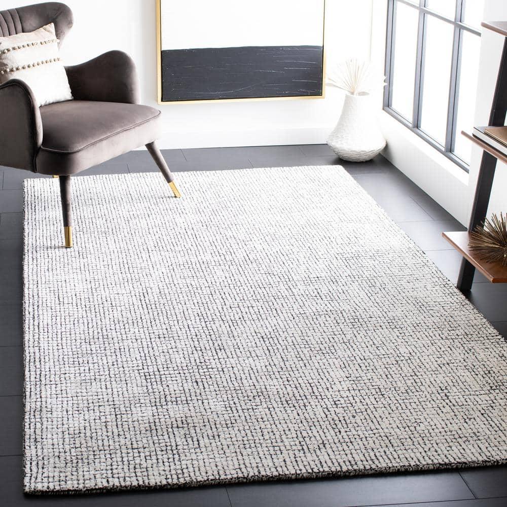 Abstract ABT470 Handmade Indoor Accent Rug - Ivory/Black - 3'x5' - Safavieh