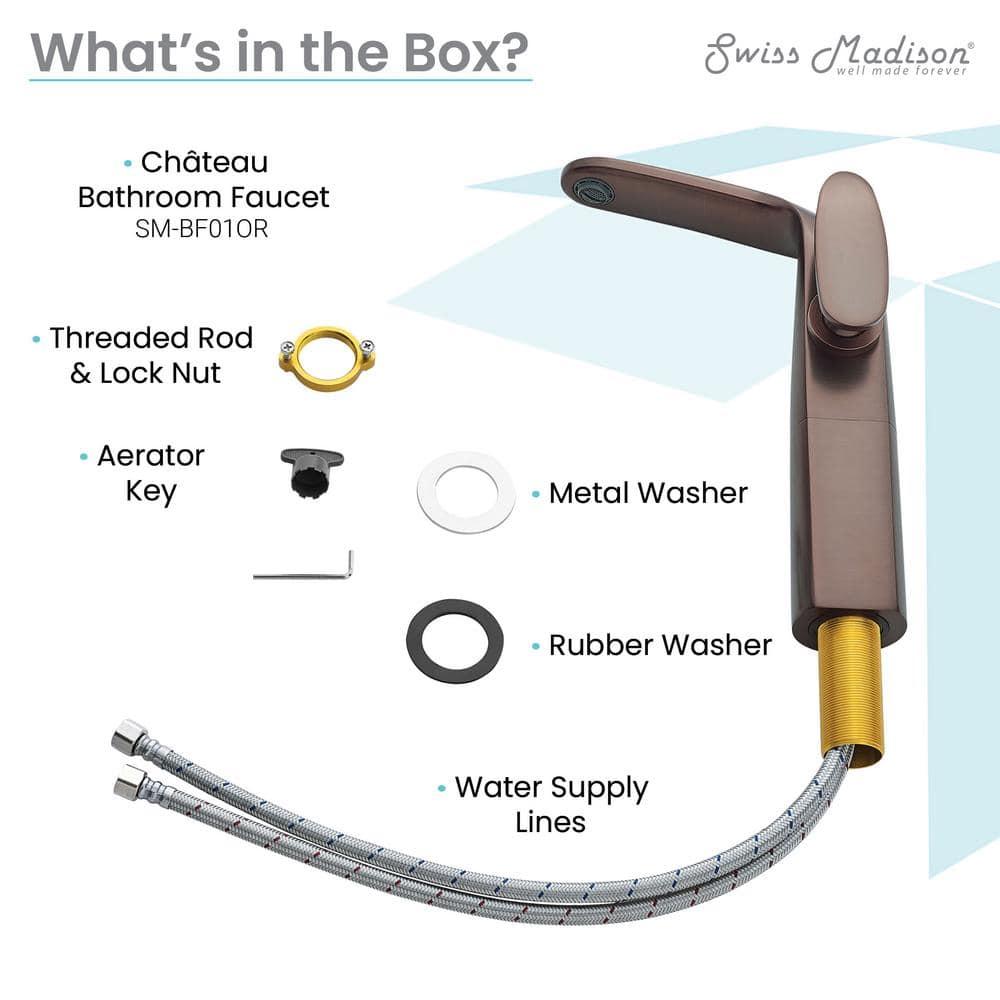 Château Single Hole, Single-Handle, High Arc Bathroom Faucet