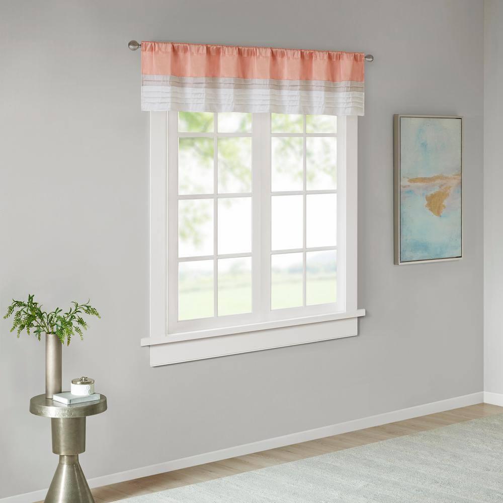 Madison Park Amherst Polyoni Pintuck Single Window Valance