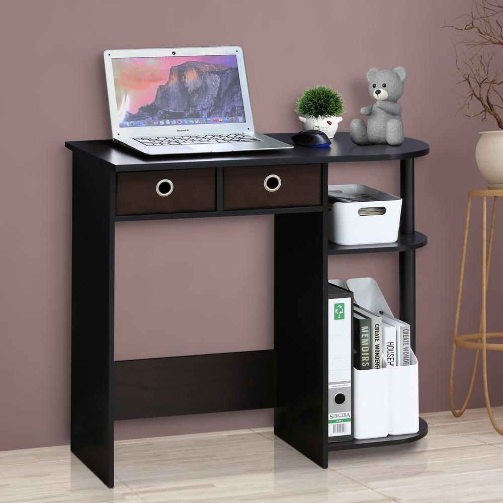 Furinno Go Green Home Laptop Notebook Computer Desk/Table, Dark Walnut, 11193DWN