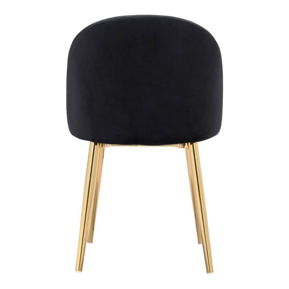 Zuo Cozy Dining Chair (Set of 2) Black & Gold
