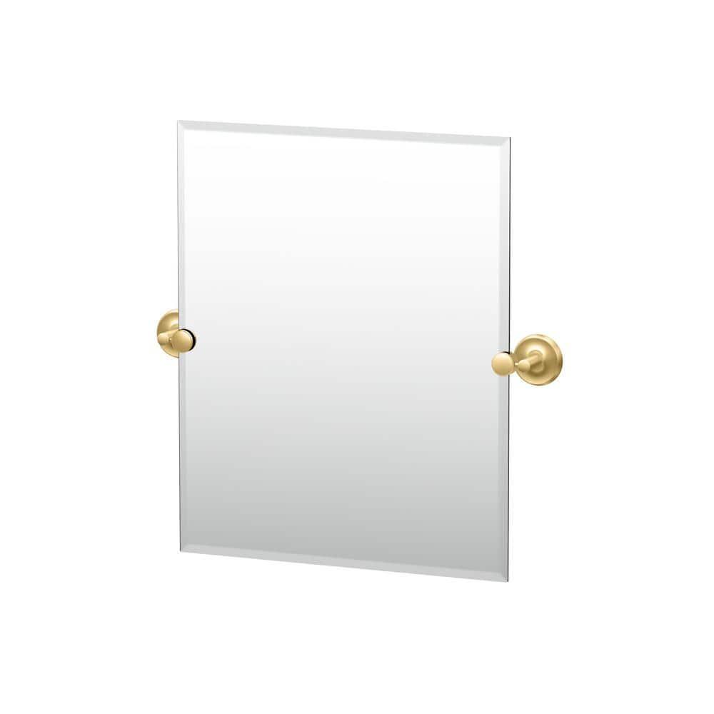 Designer II Frameless Rectangle Bathroom Vanity Mirror | Pivoting (Tilts) and Beveled Mirror