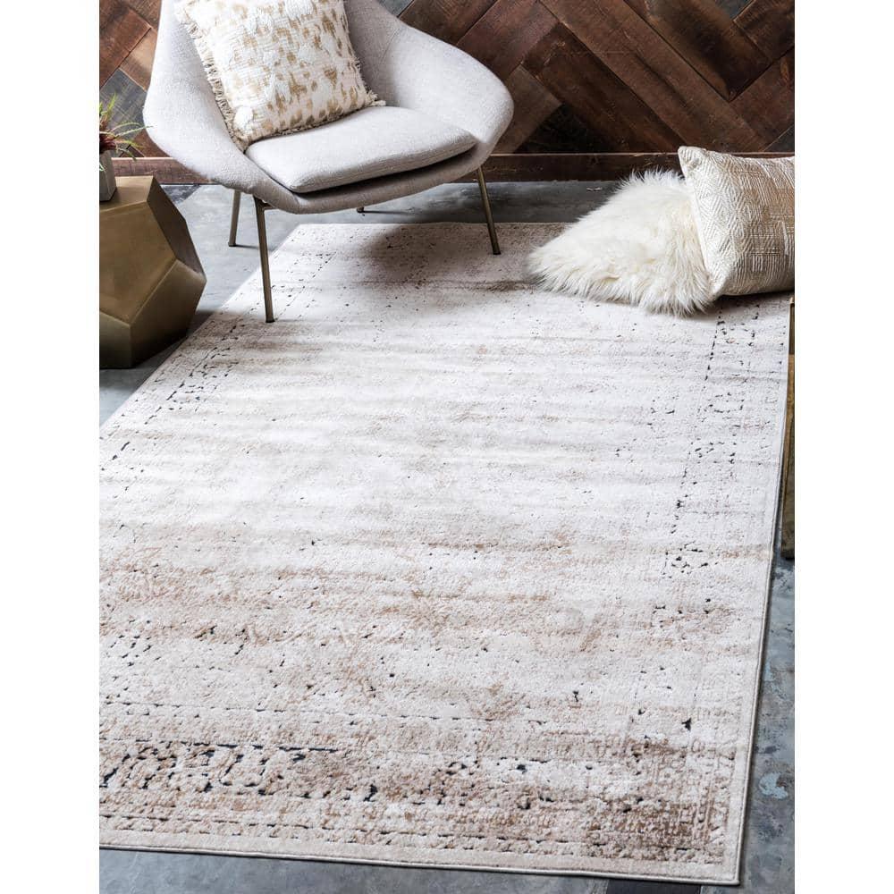 Unique Loom Chateau Collection Area Rug - Jefferson (5' 1" x 8' Rectangle Beige/Light Brown)