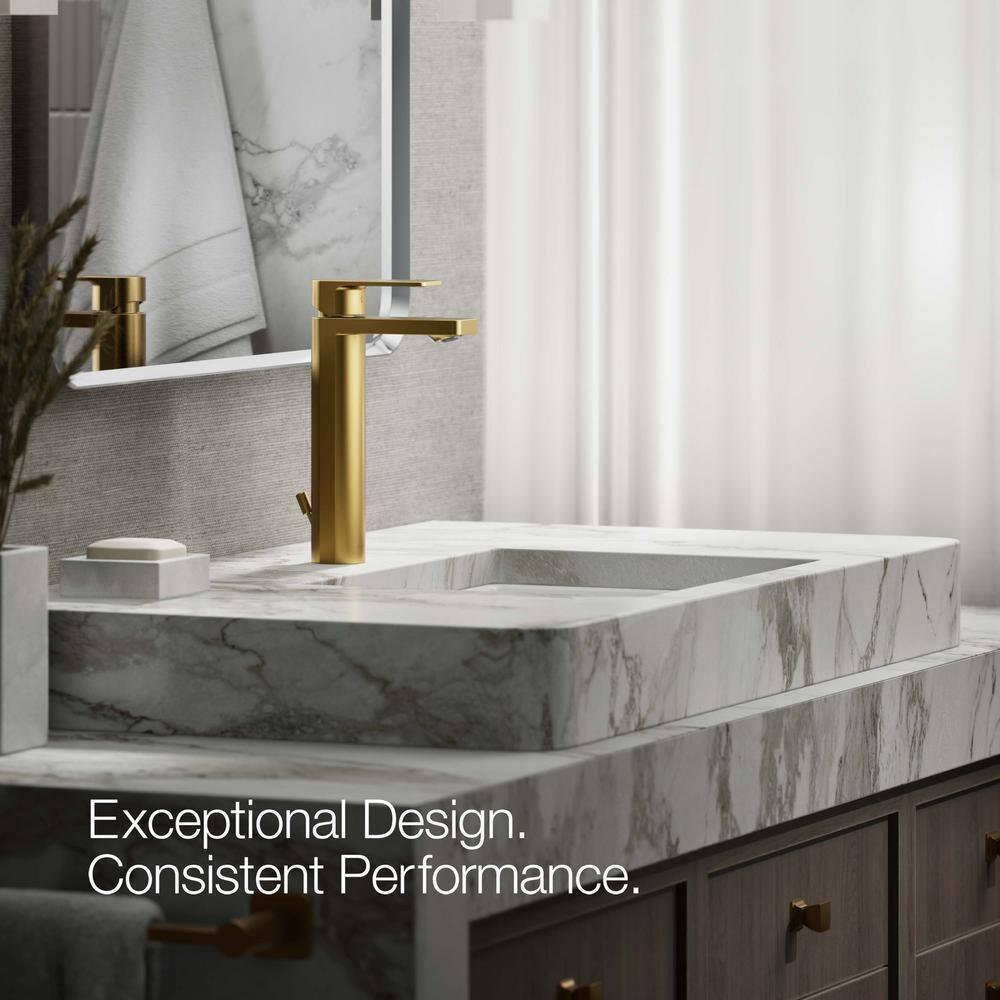Parallel™ Tall Single-Handle Bathroom Sink Faucet, Single-Hole Faucet with Pop-Up Drain, 1.2 GPM