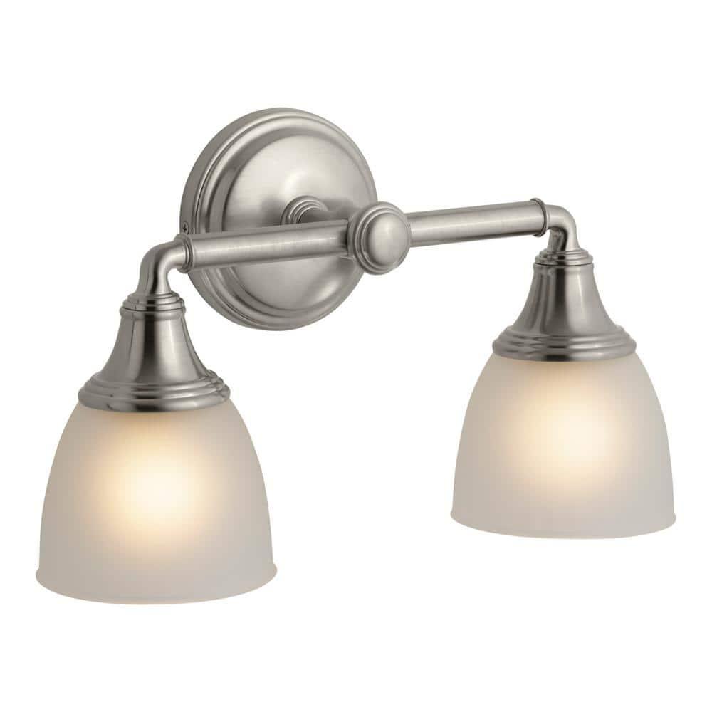 Devonshire 2 Light Indoor Bathroom Vanity Light Fixture, Position Facing Up or Down, UL Listed