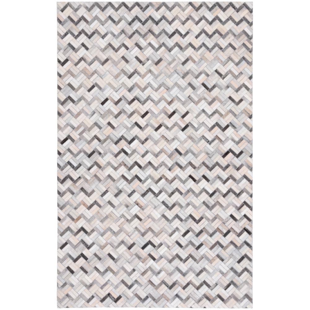 Studio Leather STL235 Power Loomed Area Rug - Black/Grey - 8'x10' - Safavieh.