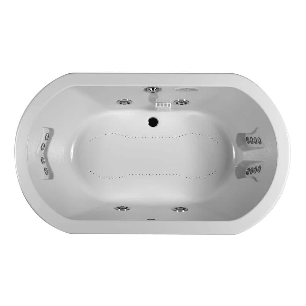 Anza™ Salon Chromatherapy 66" x 36" Drop in Combination Bathtub