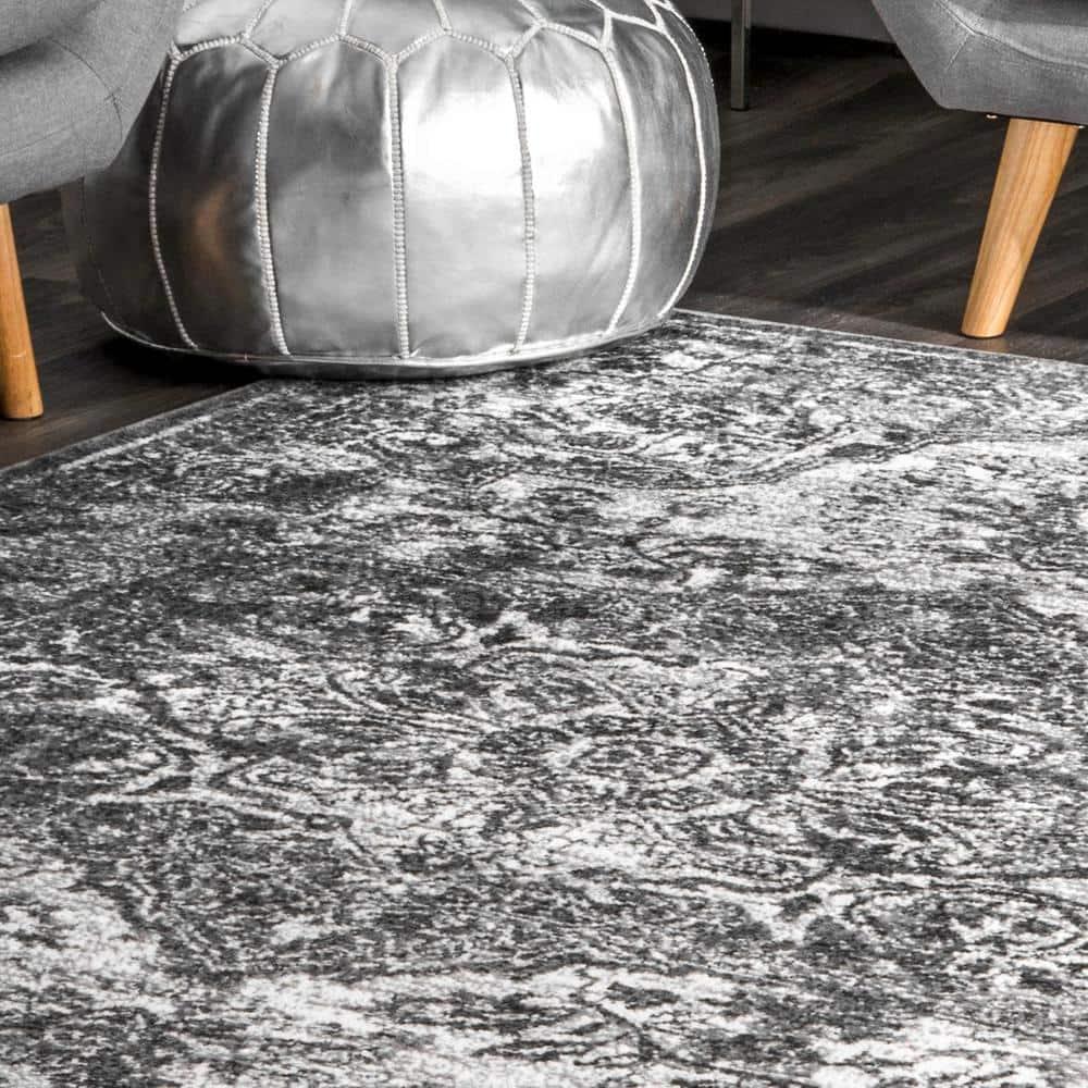 nuLOOM Maryanne Medallion Runner Rug, 2' 6" x 6', Gray