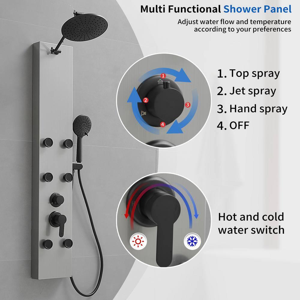 60.55'' Shower Panel with Adjustable Shower Head