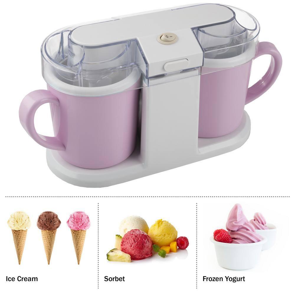 Ice Cream Maker - 2QT Ice Cream Machine Makes Sorbet, Gelato, Ice Cream, and Frozen Yogurt - Kitchen Appliances and Gadgets