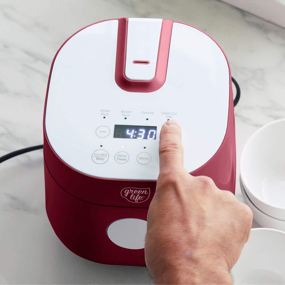 GreenLife Rice Cooker | Red