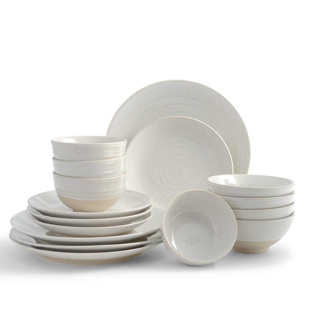Sango Siterra 16-Piece Rustic White Stoneware Dinnerware Set - Service For 4, Plate & Bowl Set & Reviews | AllModern