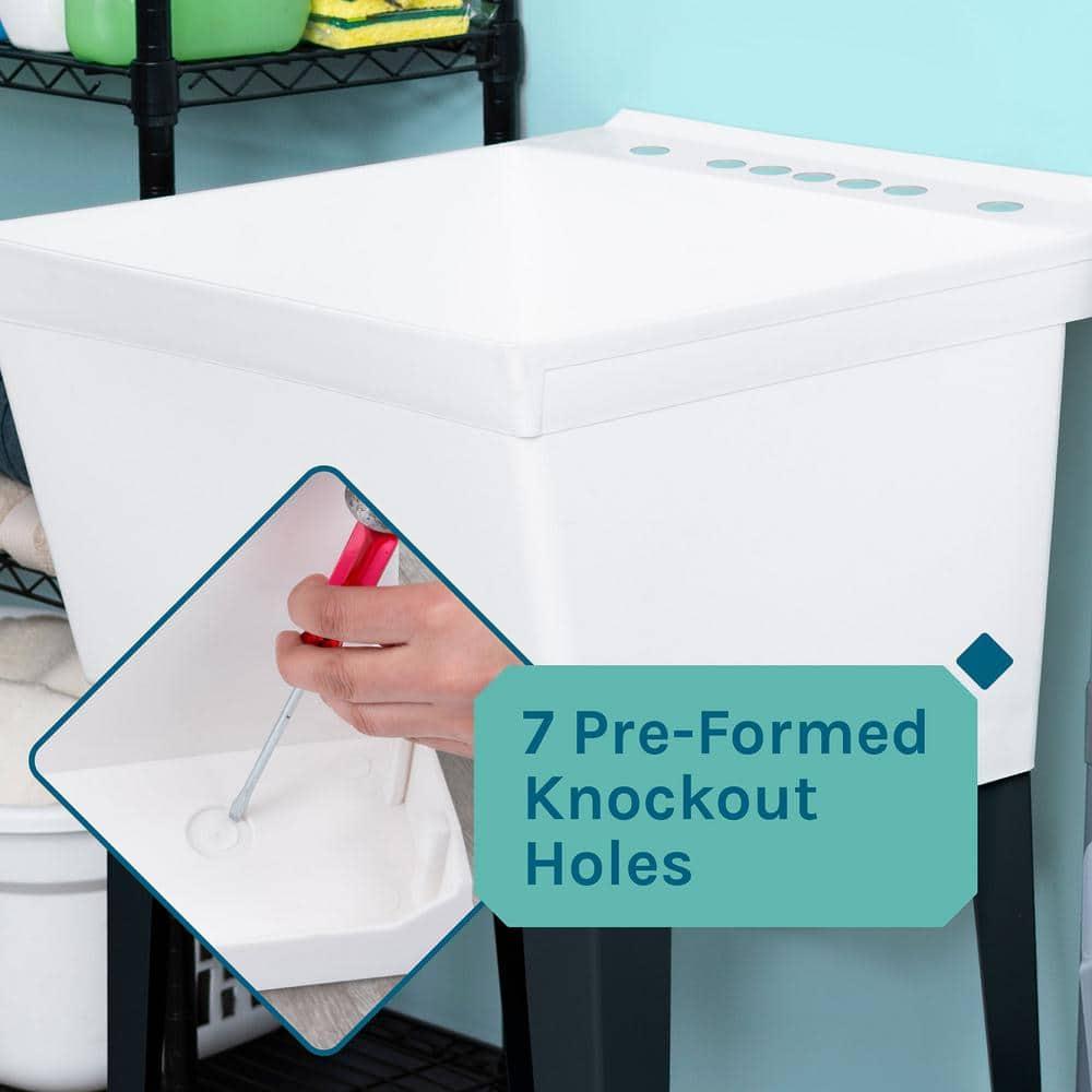 23.5'' L x 23.5'' W Free Standing Laundry Sink