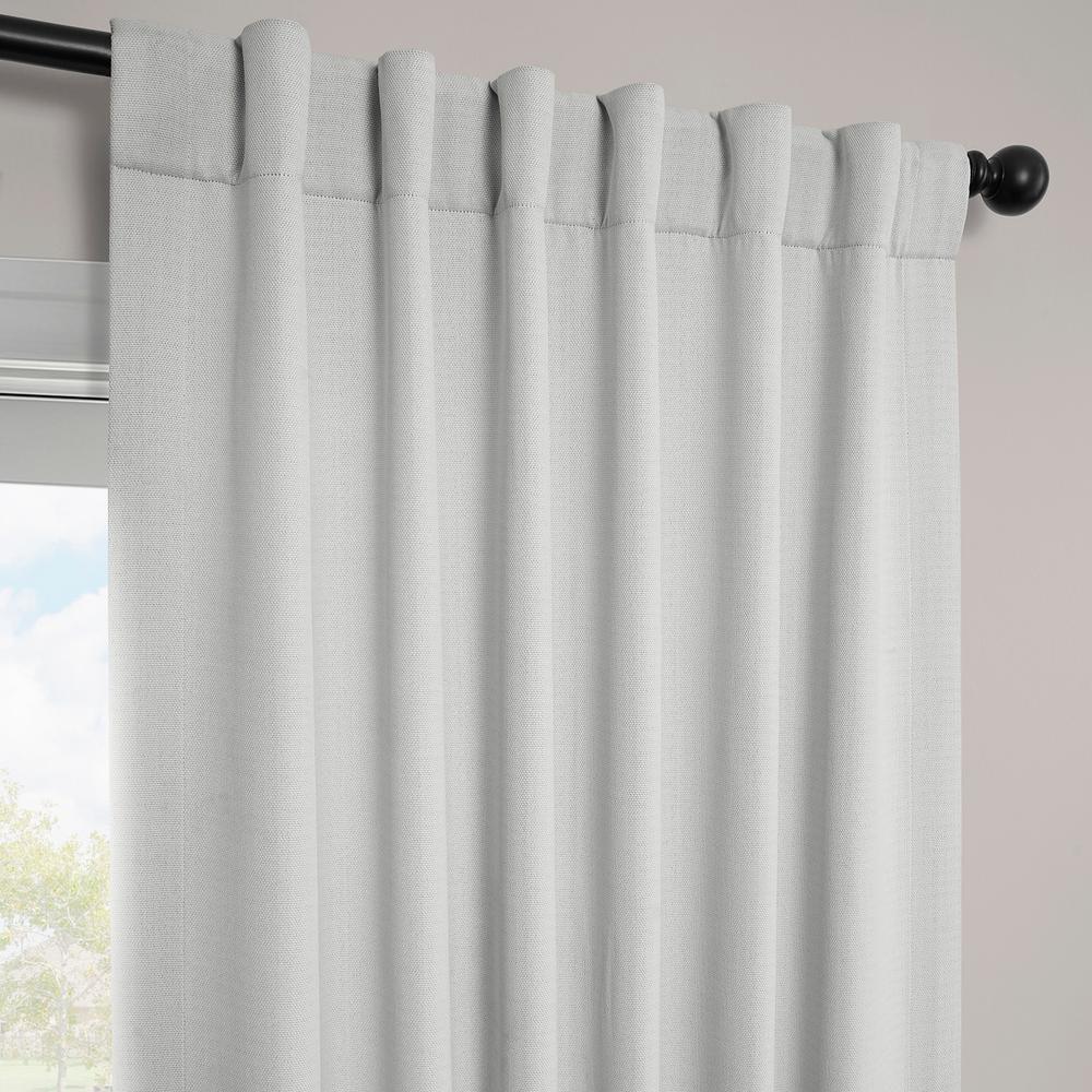 HPD Half Price Drapes Oyster Faux Linen Room Darkening Curtains for Bedroom & Living Room Curtains (1 Panel), Door & Window Curtains 84 inches long, Rod Pocket Curtains & Drapes, 100W X 84L