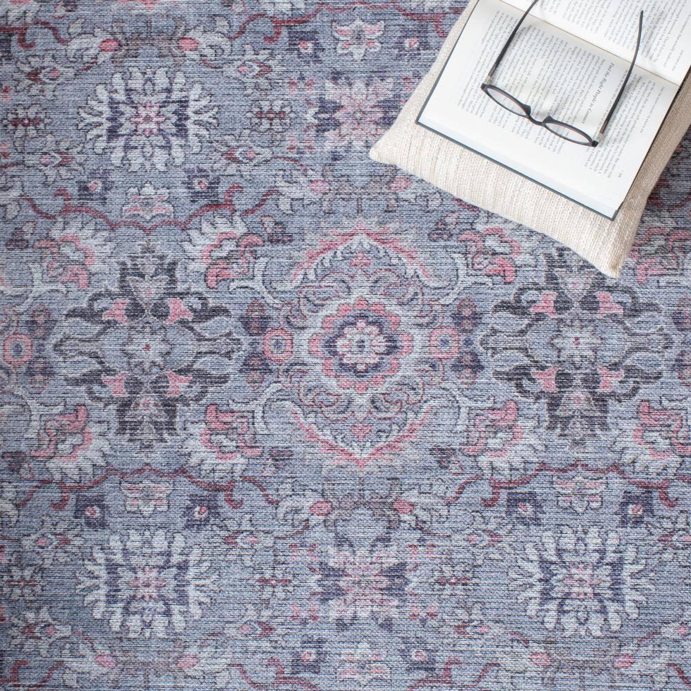 Serapi SEP584 Power Loomed Machine Washable Skid-Resistant Indoor Area Rug - Grey/Pink - 8'x10' - Safavieh
