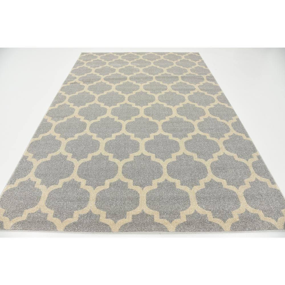 Unique Loom Trellis Collection Area Rug - Philadelphia (6' 1" x 9' Rectangle Light Gray/Beige)