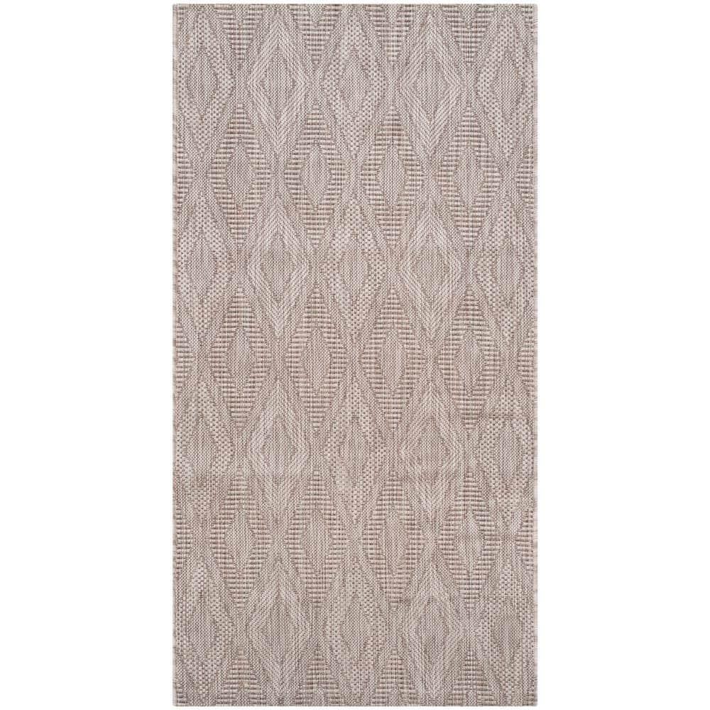 Courtyard CY8522 Power Loomed Indoor and Outdoor Accent Rug - Beige/Beige - 2'7"x5' - Safavieh
