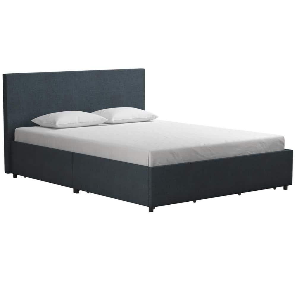 Novogratz Kelly Upholstered Unfinished Platform Storage Bed