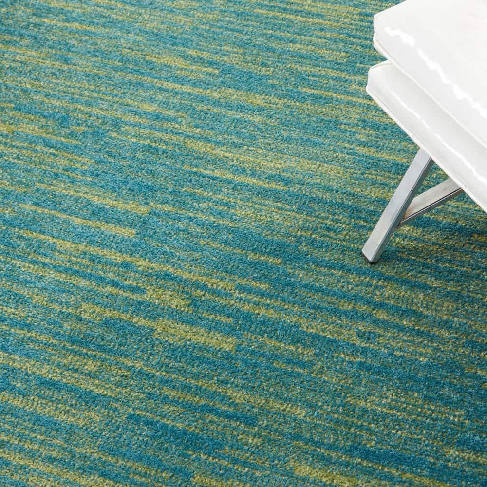 Nourison Nourison Essentials NRE01 Indoor/outdoor Area Rug - Blue Green 5' x 7'
