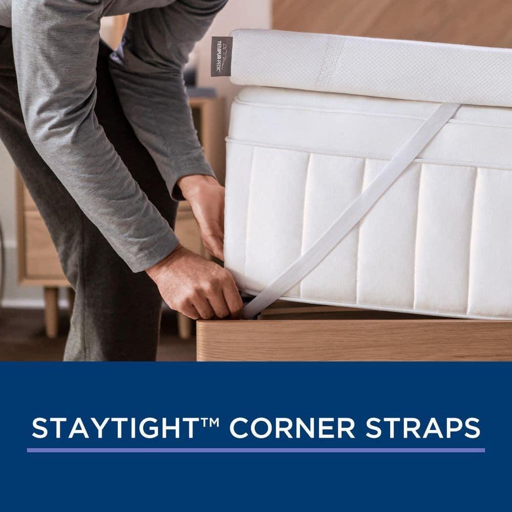 Alwyn Home 3" Memory Foam Mattress Topper, Queen,White