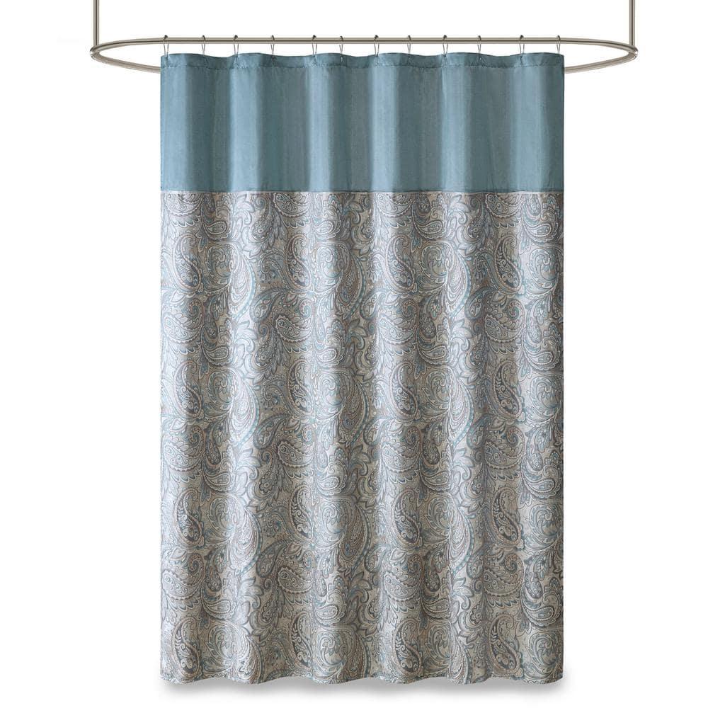 Madison Park Aubrey Paisley Jacquard Shower Curtain