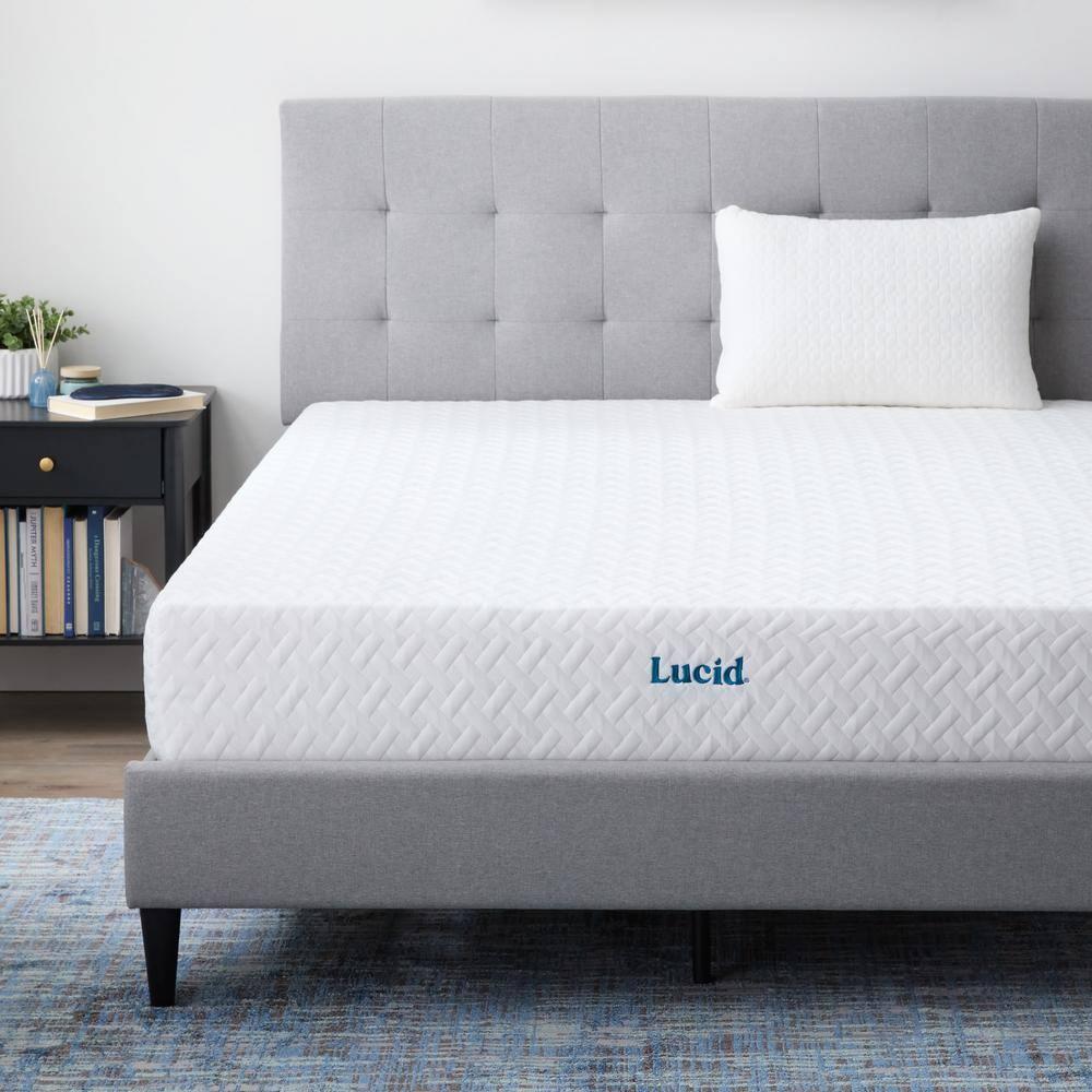Lucid 10" Comfort Collection Plush Gel Memory Foam Mattress - Twin