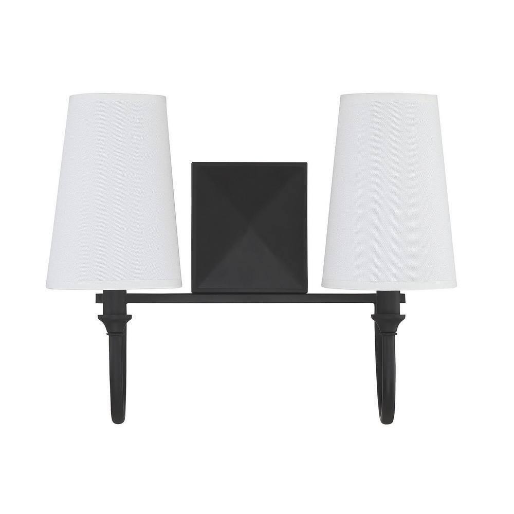 Savoy House Cameron 2 - Light Vanity in  Matte Black