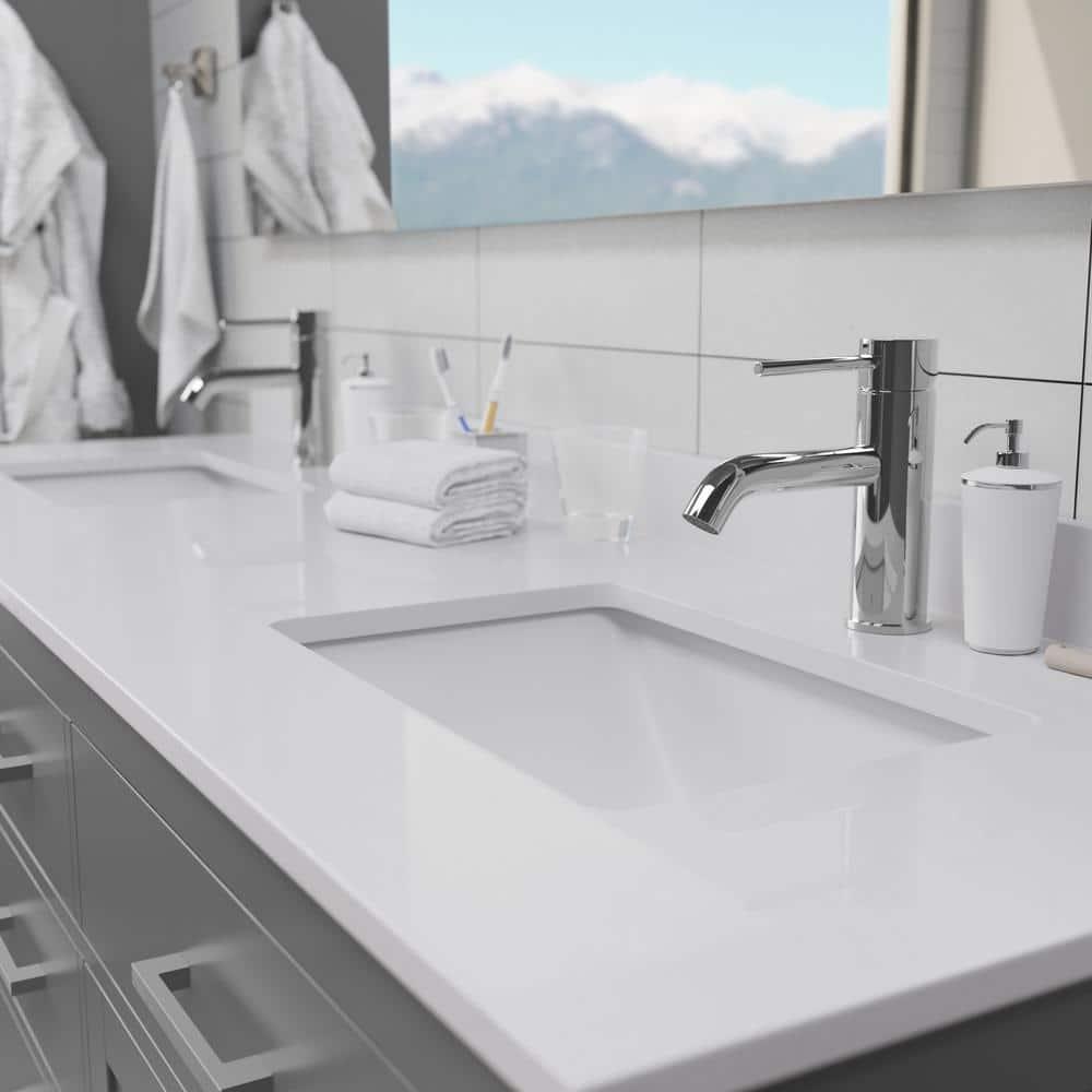 Beckett 72" Freestanding Double Bathroom Vanity with Cultured Marble Top