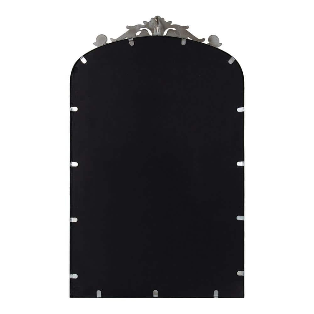 19" x 31" Arendahl Traditional Arch Decorative Wall Mirror Silver - Kate & Laurel: Metal Frame, Baroque Inspired, Easy to Hang
