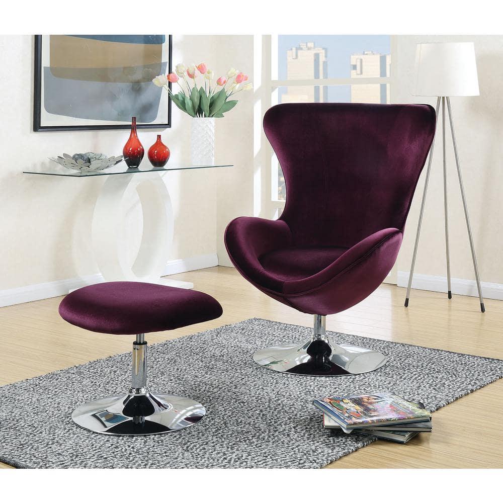 28'' Black Velvet Metal Circle Side Accent Chair