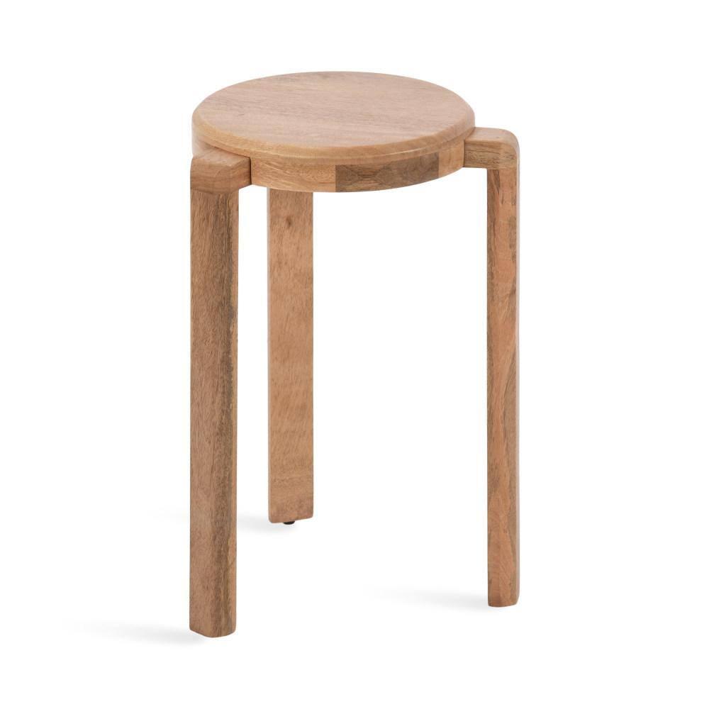 Kate and Laurel Stuart Wood Side Table, 14x14x20, Natural