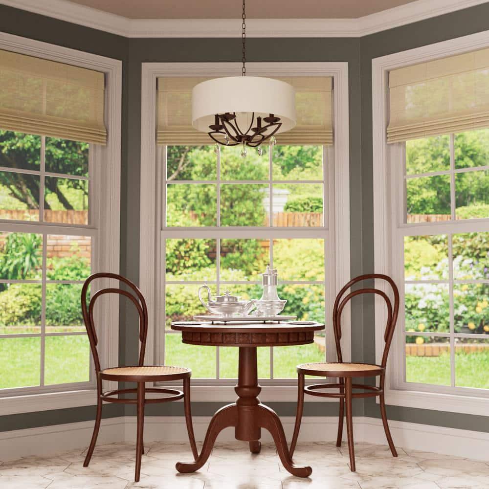 Ekena Millwork WM48 - Americraft Crown Moulding, 3 11/32"H x 2 5/8"P x 4 1/4"F x 96"L, Primed Finger-Joint Pine