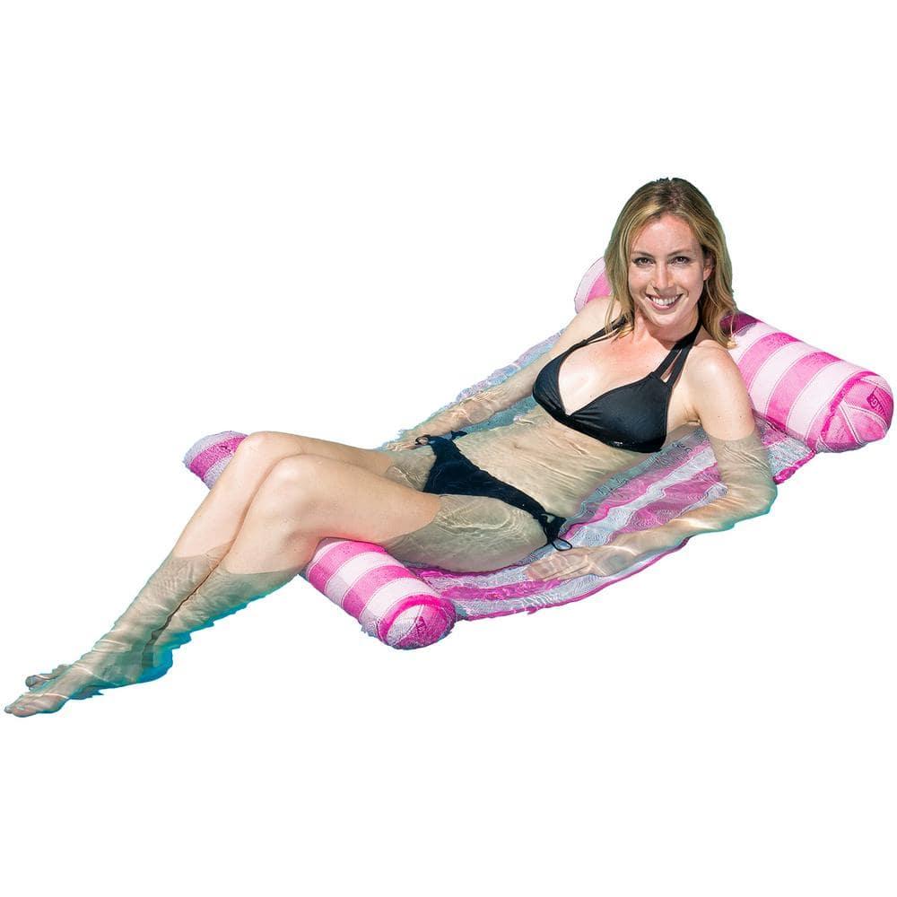 Poolmaster Water Hammock Swimming Pool Float Lounge - Pink