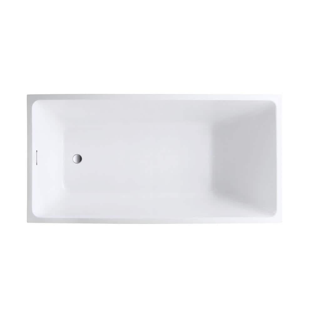 47" x 29" Freestanding Soaking Acrylic Bathtub