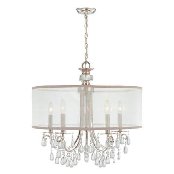 Five Light Chandelier In Minimalist Style 24 Inches Wide By 23 Inches High-Polished Chrome Finish    -Traditional Installation Crystorama Lighting