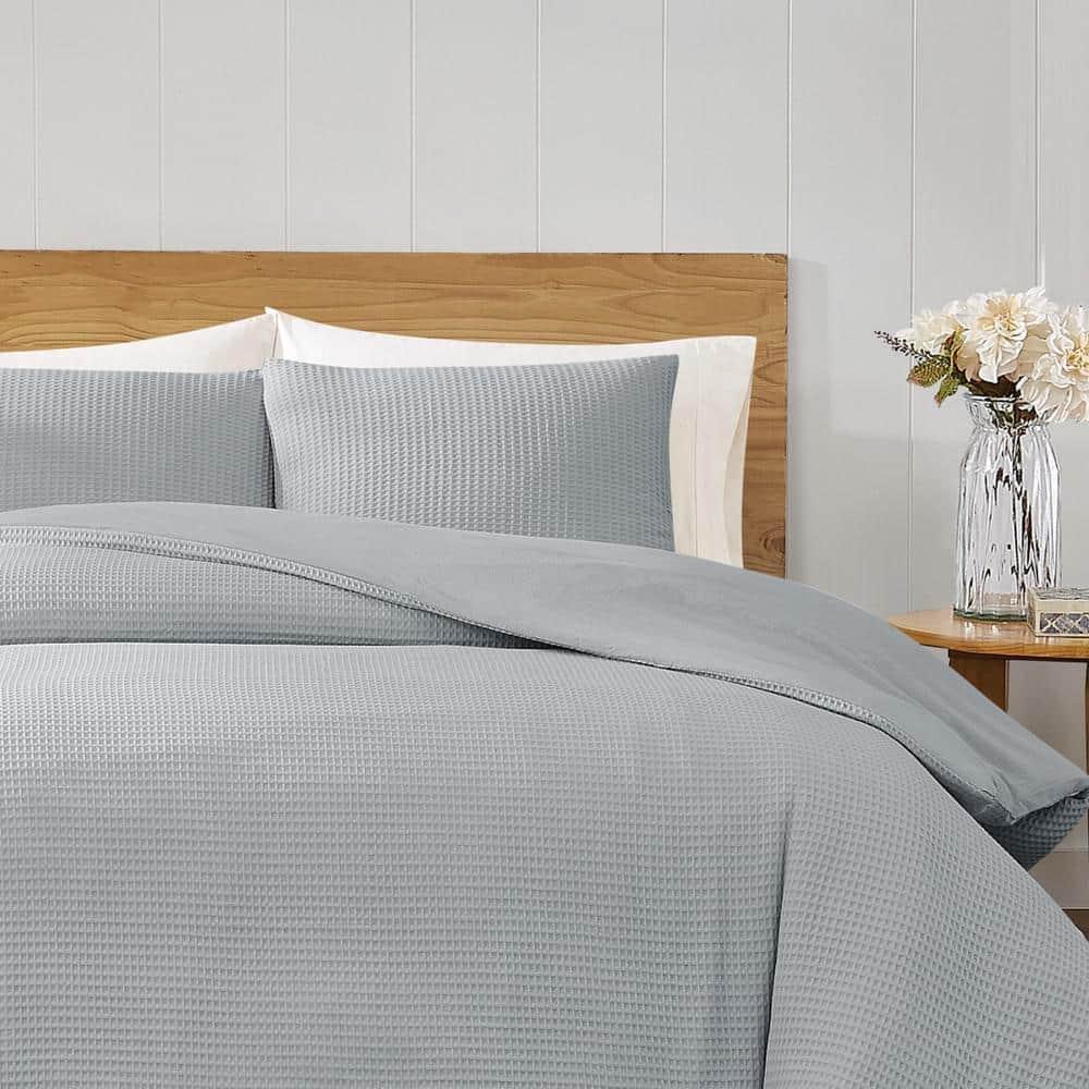 Cannon 2pc Twin/Twin XL Heritage Cotton Waffle Comforter Set Gray
