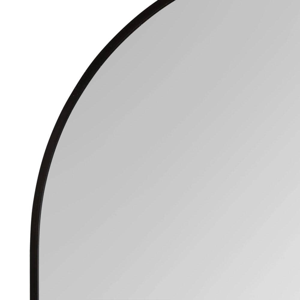 Kate and Laurel Zayda Metal Arch Mirror, 32x36, Black