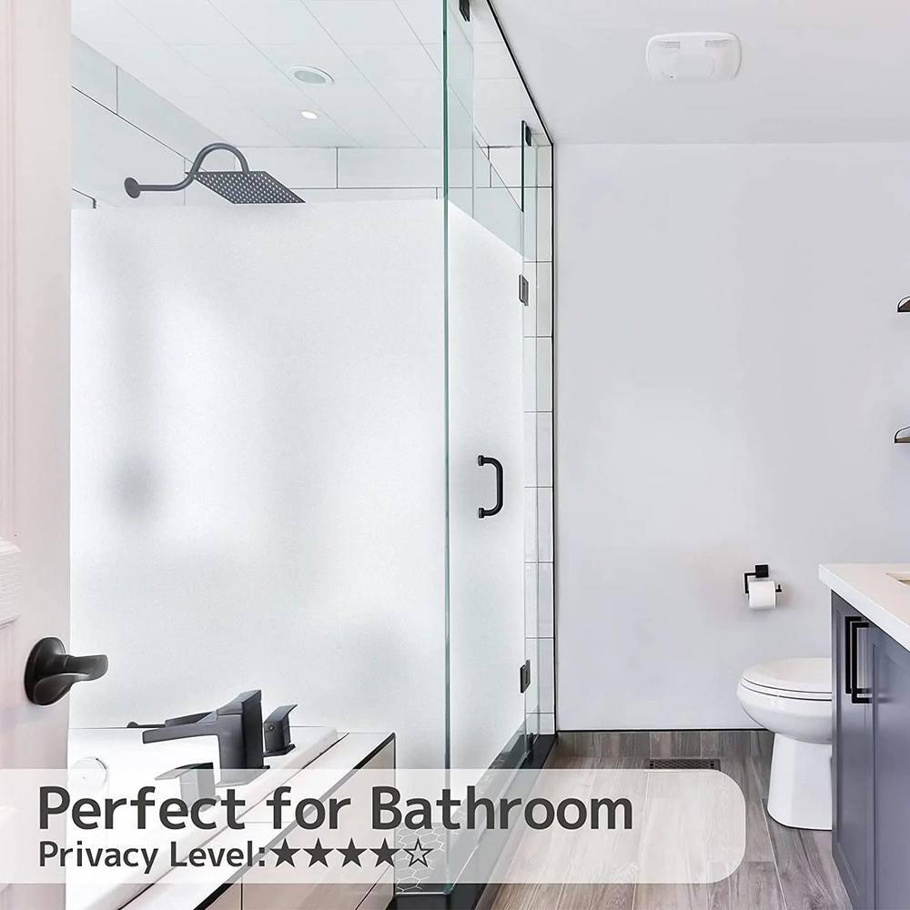 HIDBEA Frosted Window Privacy Film - Non Adhesive Static Cling Glass Stickers Sun UV Blocking Heat Control Door Covering Decals for Home Office, 35.4 x 78.7 Inch