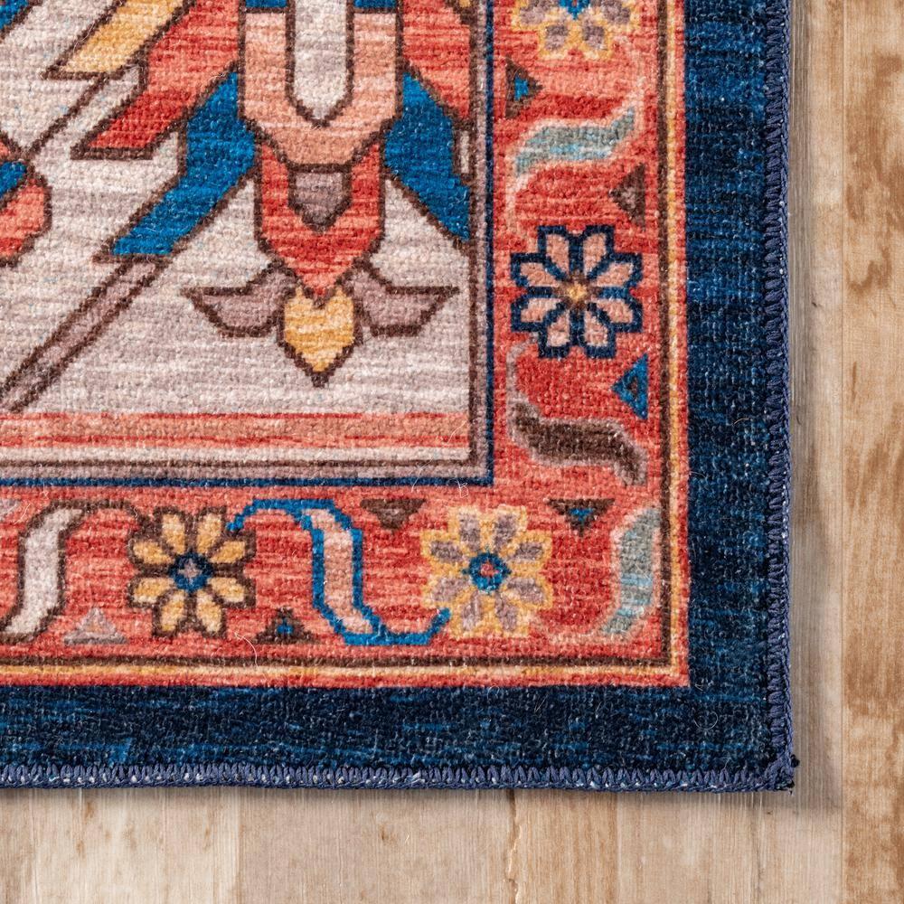 Nuloom Carolyn Pet Friendly Machine Washable Motif Area Rug, Round 6', Rust