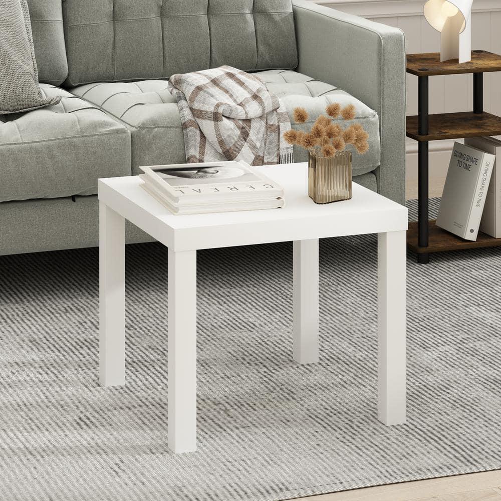 Furinno Simple Square Coffee Table, Side Table, White