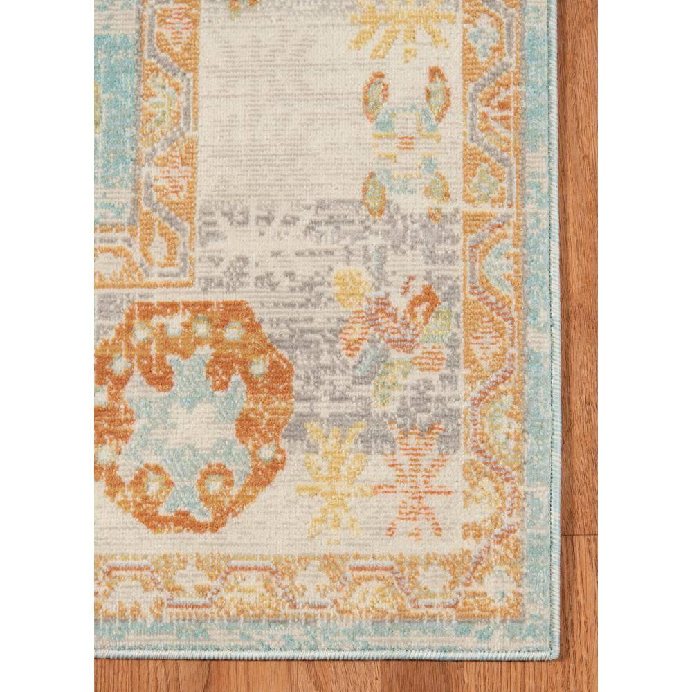 AMER Rugs Bohemian Gretna Collection, Indoor/Outdoor Aqua 9x12 Area Rug, Rugs for Living Room, Bedroom, Dining Room, Kitchen - Aqua/Beige